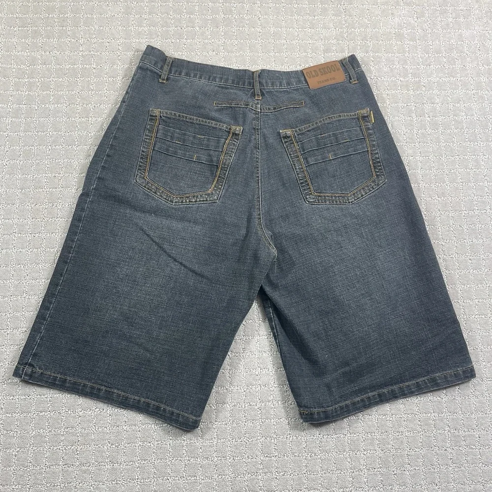 Old Skool Y2K Denim Jean Shorts Mens‎ 36 Skater Southpole JNCO Jorts